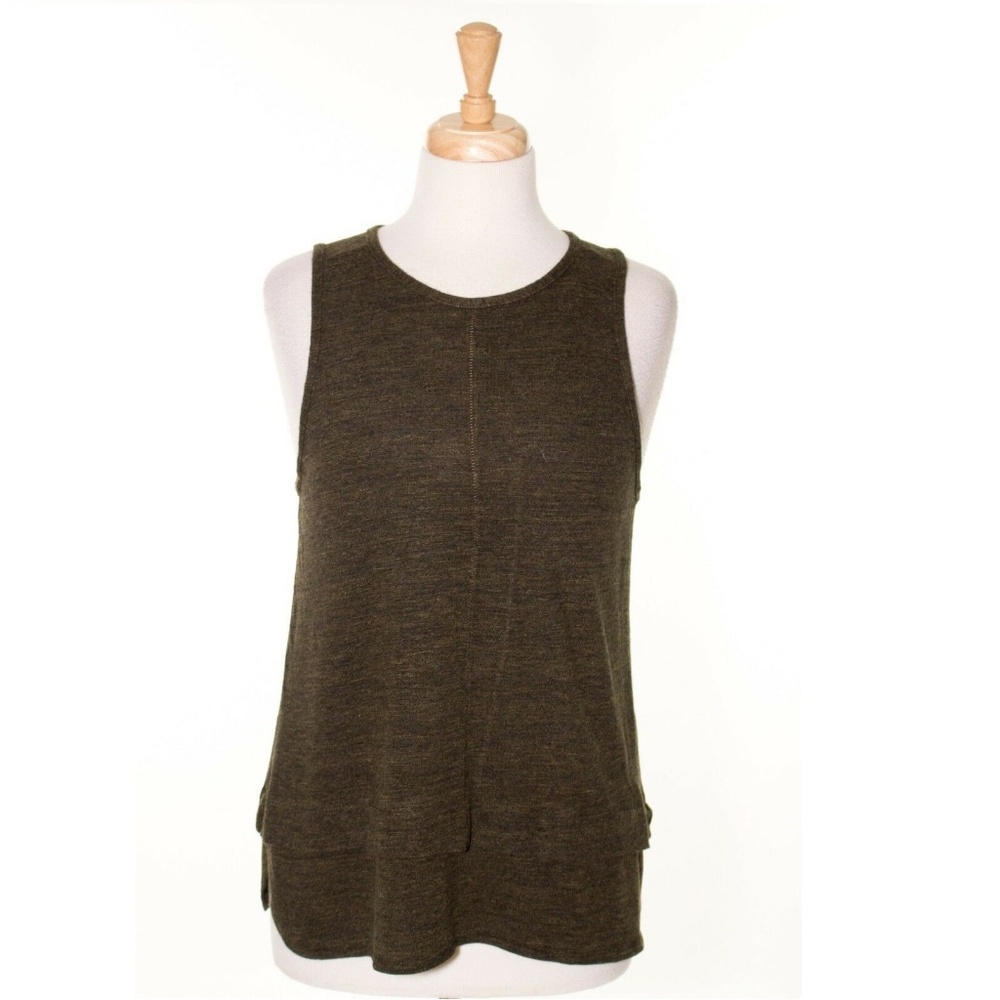Madewell 1937 Womens M Sleeveless Blouse Green
